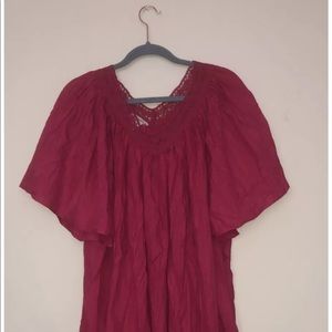 Cw Classics Women’s Patio Dress Lace Berry 3X New